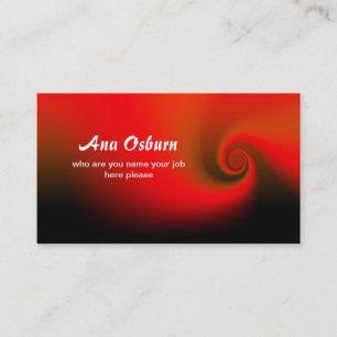 red business card