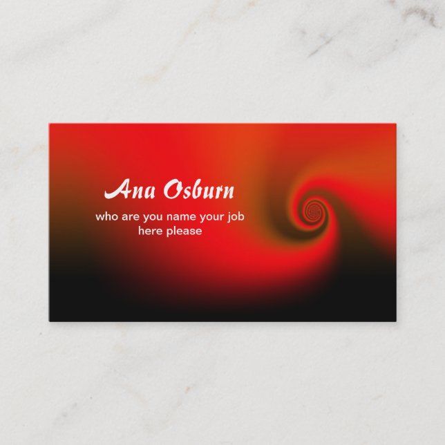 red business card (Front)