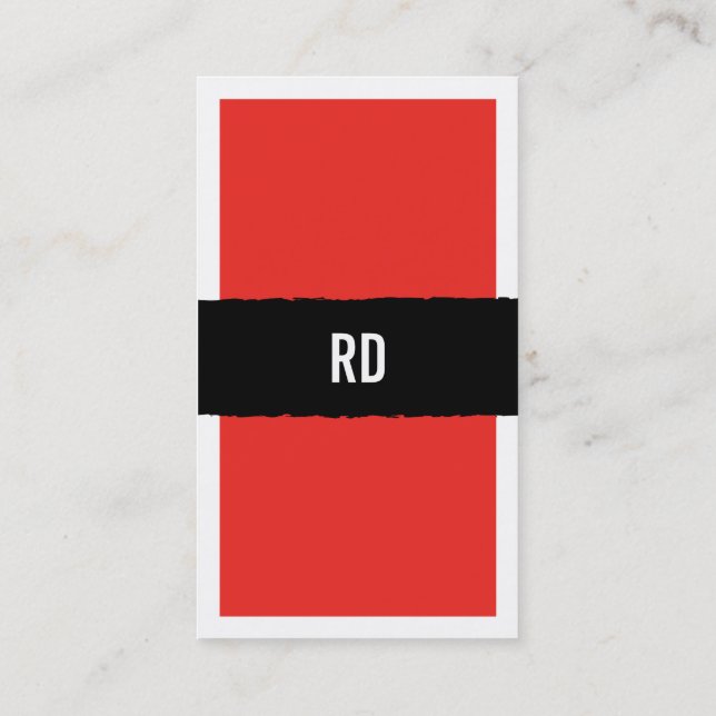 red business card (Back)