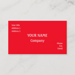 Red Business Card