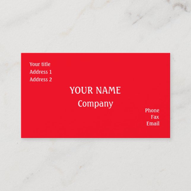 Red Business Card (Front)
