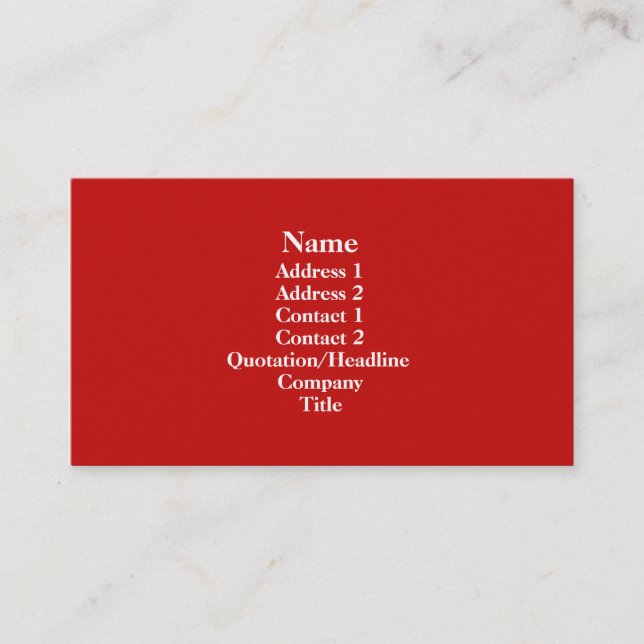 Red Business Card (Front)