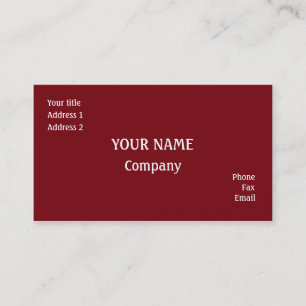 Red Business Card