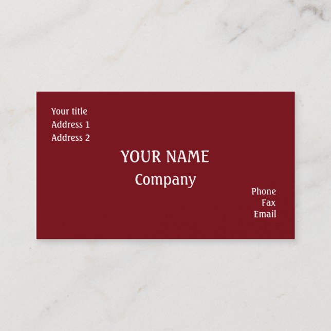 Red Business Card (Front)