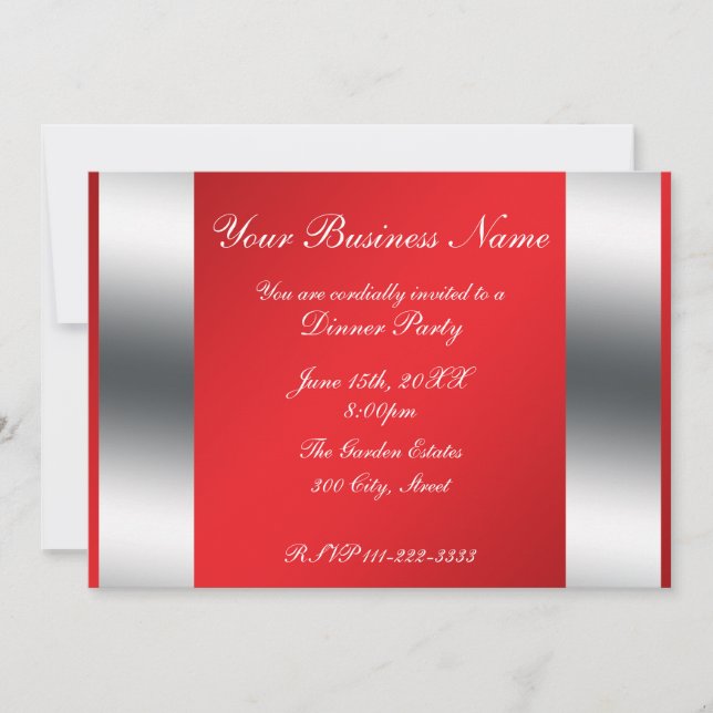 Red Business invitation (Front)
