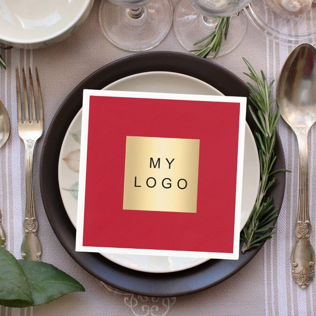 Red business logo napkin (Creator Uploaded)