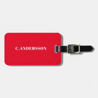 Red business sharp acrylic luggage tag
