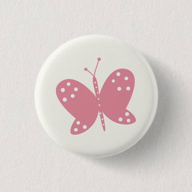 Red Butterfly Button (Front)