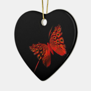 Red Butterfly Ceramic Tree Decoration
