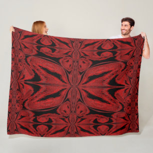 Red Butterfly Fleece Blanket