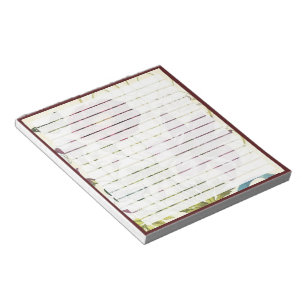 Red butterfly floral notepad