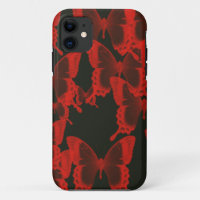 red butterfly from dark night background