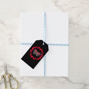 Red Butterfly in a Circle of Fire – Symbol of Pass Gift Tags