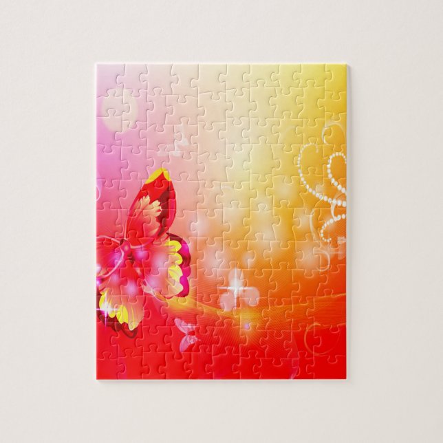 Red Butterfly Jigsaw Puzzle (Vertical)