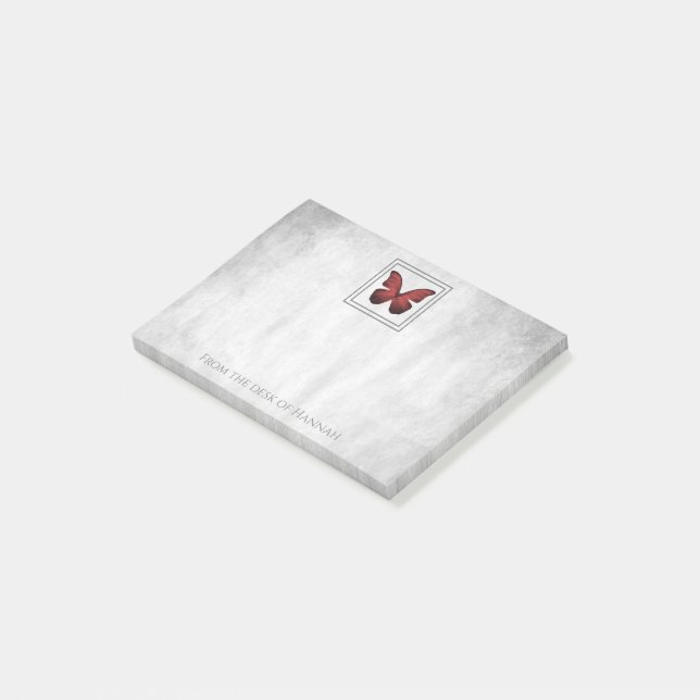 Red Butterfly Personalised Notes (Angled)