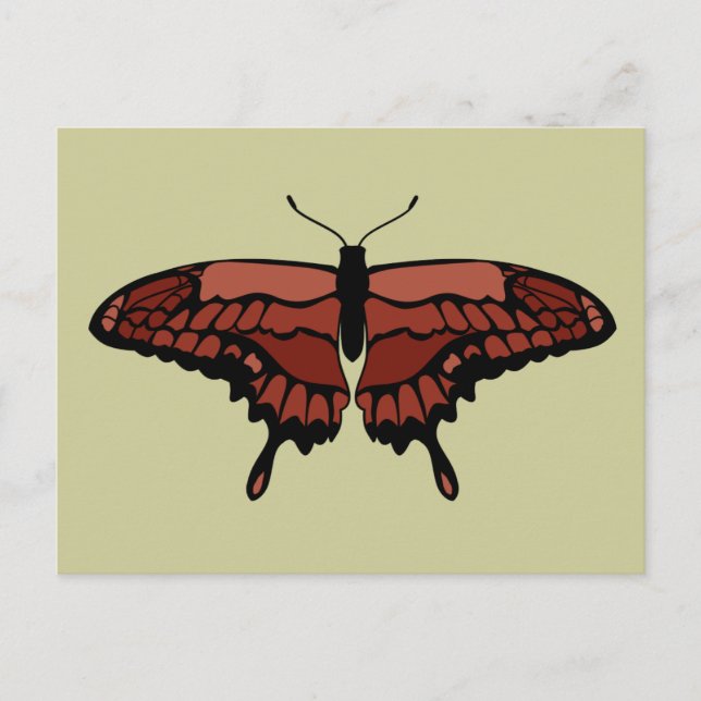 Red Butterfly Postcard (Front)