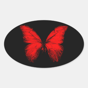 Red Butterfly Stickers
