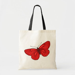 Red Butterfly Tote Bag