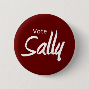 red button: Vote for Sally Moncrieff 6 Cm Round Badge