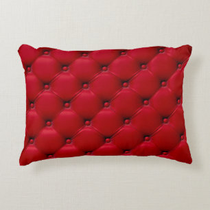 Red buttoned texture: repeating pattern. decorative cushion