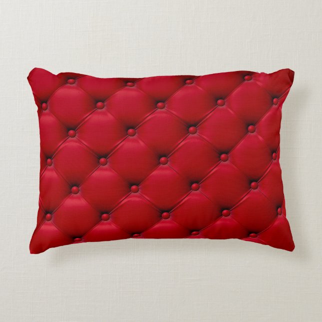 Red buttoned texture: repeating pattern. decorative cushion (Front)
