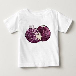 Red cabbage cartoon illustration  baby T-Shirt