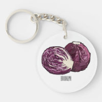 Red cabbage cartoon illustration 