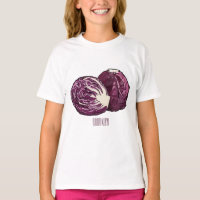 Red cabbage cartoon illustration 