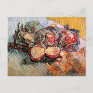 Red Cabbages and Onions by van Gogh Postcard