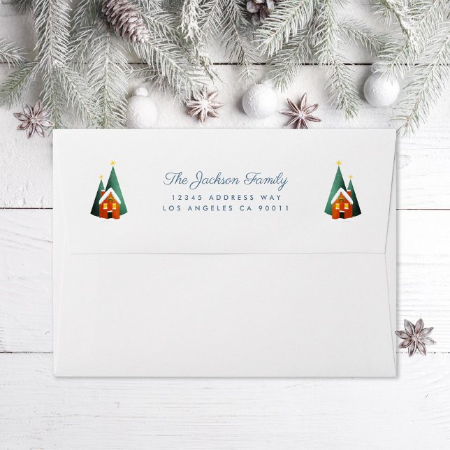 Red Cabin Christmas Envelope (Creator Uploaded)
