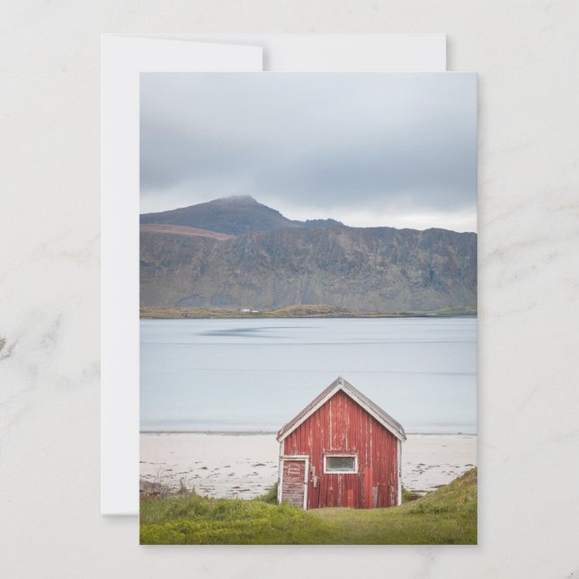 Red Cabin Ramberg Lofoten Card (Front)
