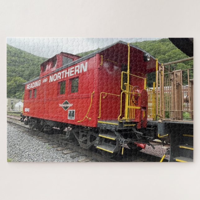 Red Caboose Jigsaw Puzzle (Horizontal)