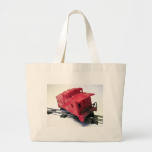 Red Caboose Large Tote Bag