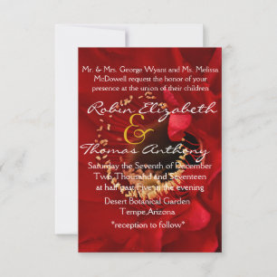 Red Cactus flower in bloom Invitation