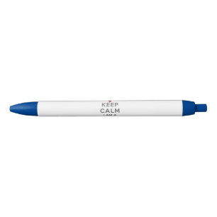 Red Caduceus Keep Calm I am a Nurse Blue Ink Pen