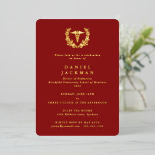 Red Caduceus + Laurel Medical School Graduation