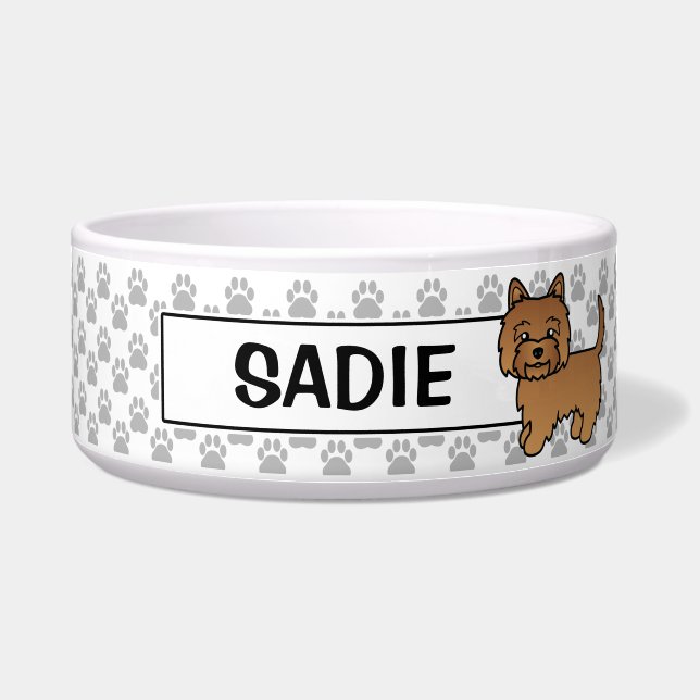 Red Cairn Terrier Cartoon Dog Illustration (Front)