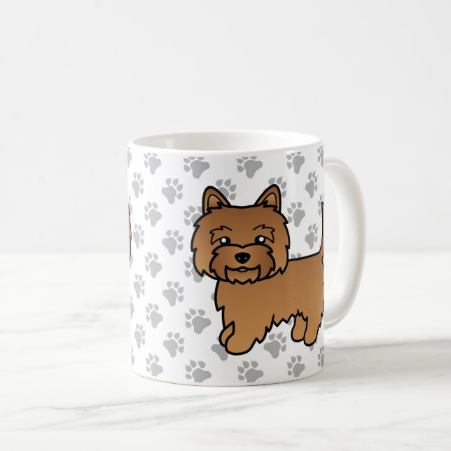 Red Cairn Terrier Cute Cartoon Dog Coffee Mug (Front Right)
