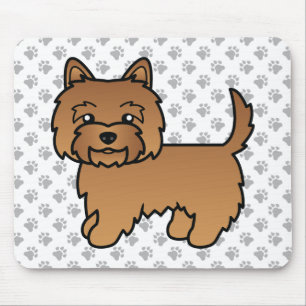 Red Cairn Terrier Cute Cartoon Dog Mouse Mat
