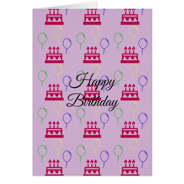 Red Cake and Balloons (Front)
