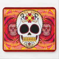 Red Calaveras Mousepad