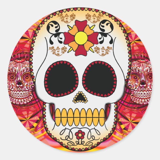 Red Calaveras Sticker (Front)