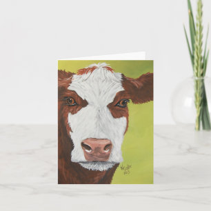 Red Calf Folded Card