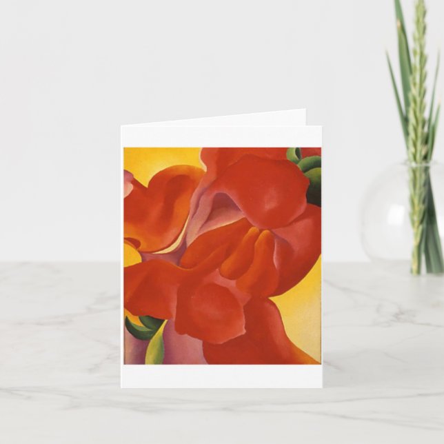 Red Calla by Georgia O'Keeffe,  Card (Front)