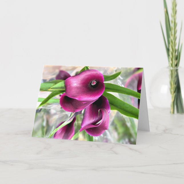 Red Calla Lily  Thank You Card (Front)