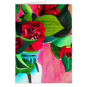 Red Camellias flower art