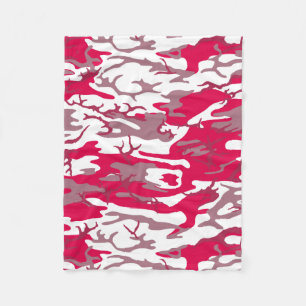 Red Camo Fleece Blanket