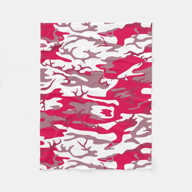 Red Camo Fleece Blanket (Front)