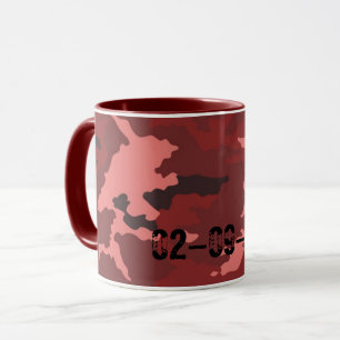 Red Camo Pattern Pink Maroon Camouflage Mug