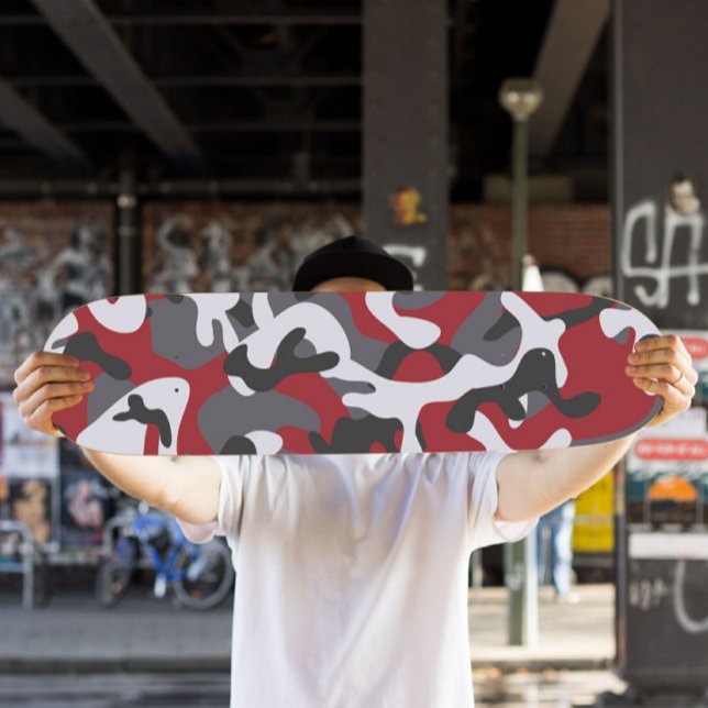 Red Camo Skateboard | Camo Skateboard (Red Camo Skateboard Deck)
